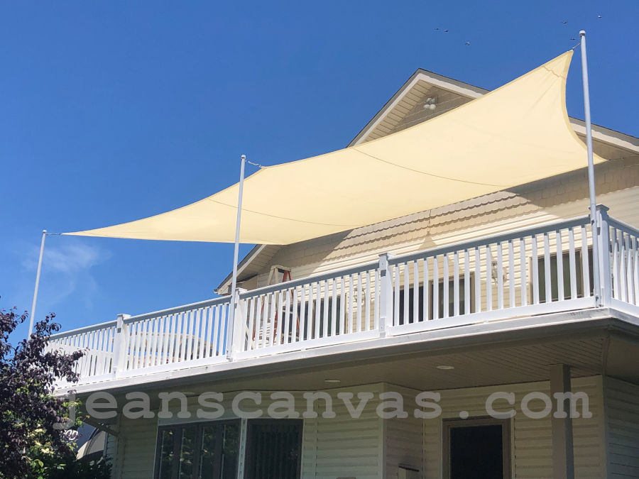 canvas shade sail for outdoor space