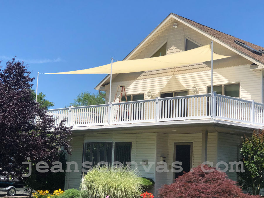 canvas shade sail for outdoor space